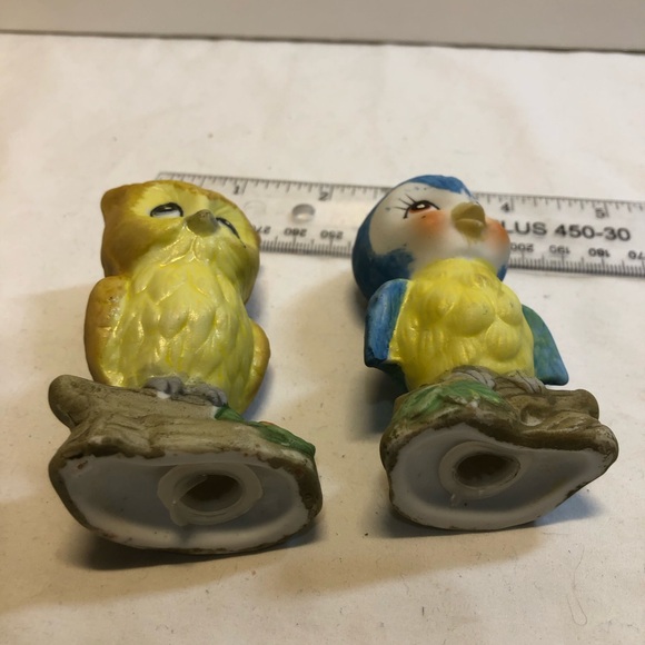 Vintage Owl and Blue Bird Salt and Pepper Shakers - Picture 9 of 10